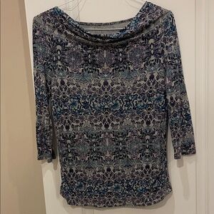 Talbots Multicolor Patterned Blouse